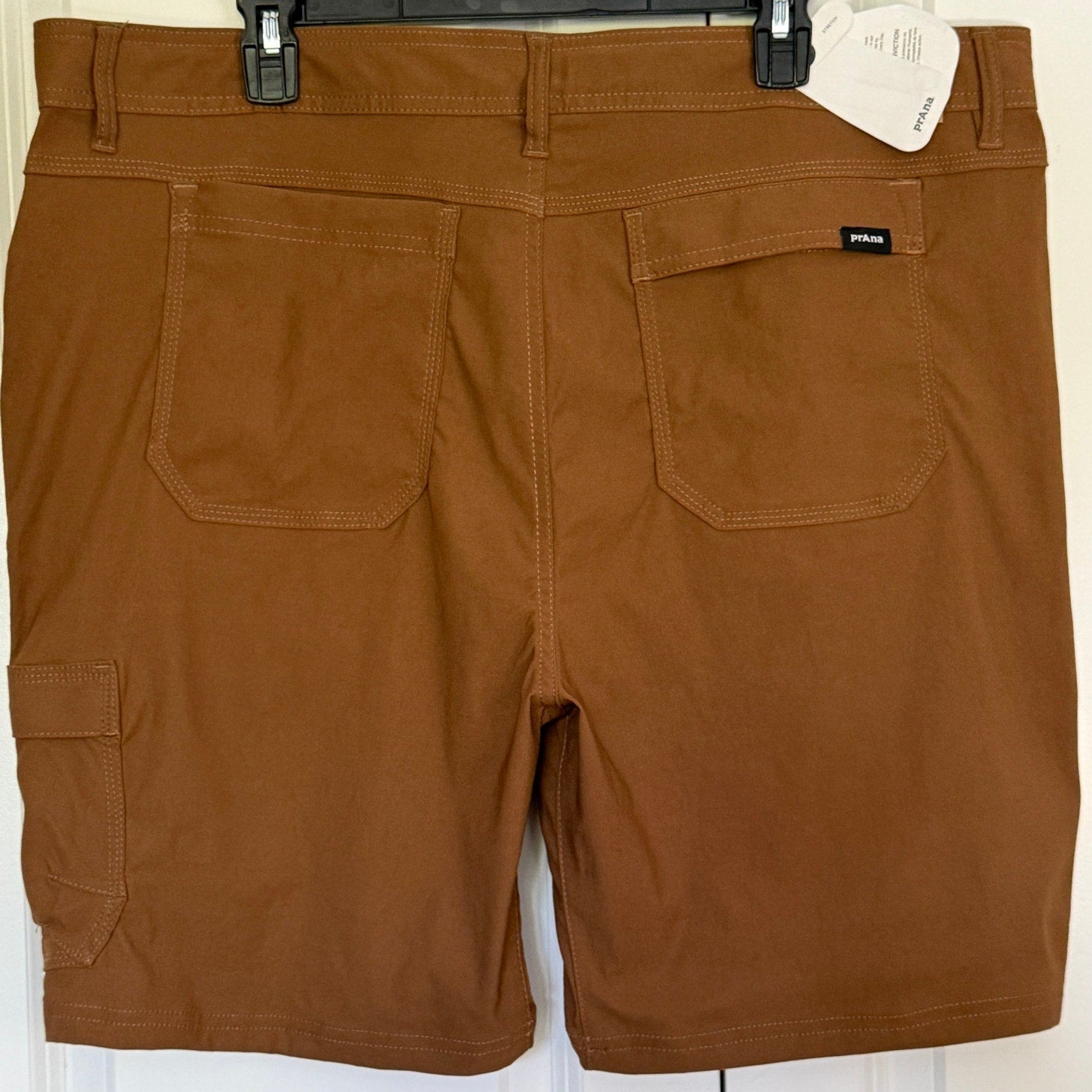 Mens PrAna Stretch Zion Short II w/ Belt Size 40" 8" -Sepia / Rust NWT *Also 38"