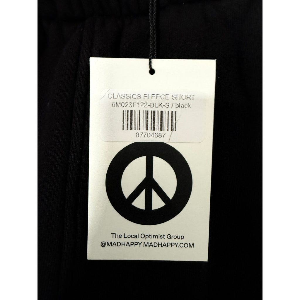 Madhappy Classic Fleece Shorts Black NWT Unisex Mens Small /Womens Medium
