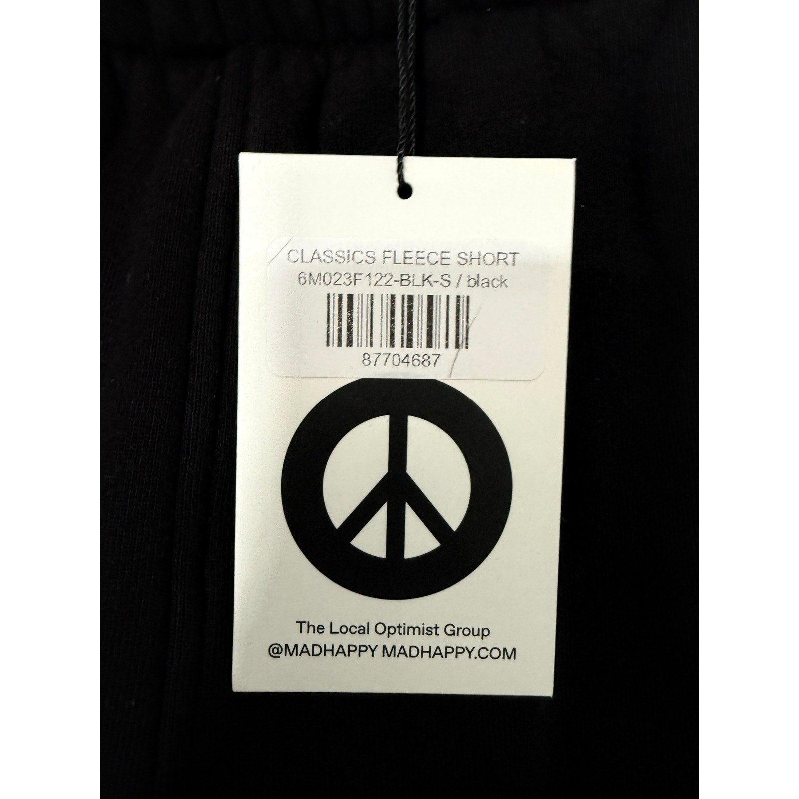 Madhappy Classic Fleece Shorts Black NWT Unisex Mens Small /Womens Medium