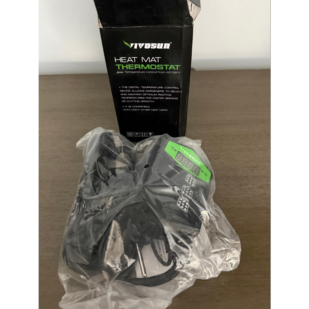Heat Mat Thermostat – Digital Temperature Controller 40-108F Seedlings & Reptile