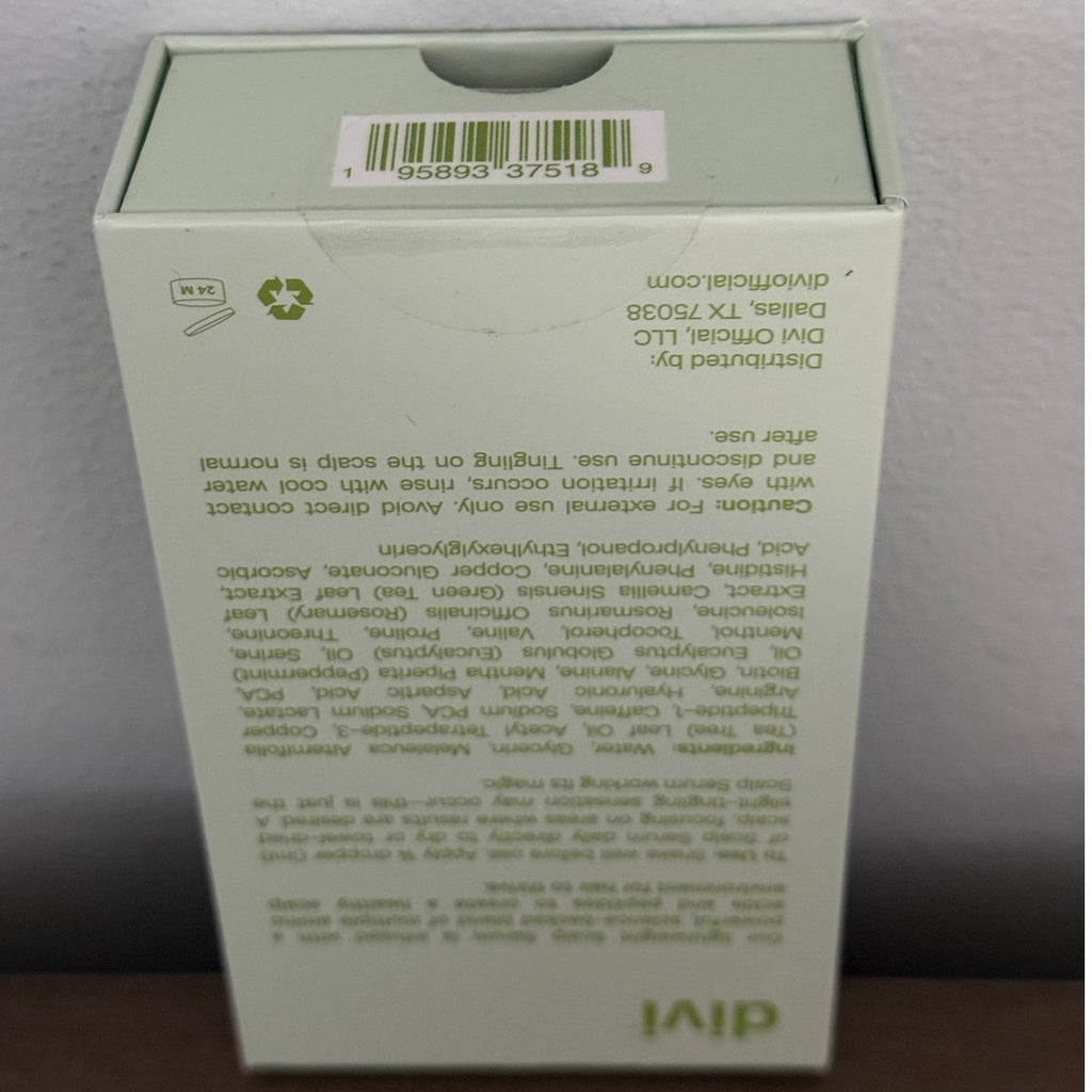 Divi Scalp Serum 1oz Sealed, Hair Fullness, Density Support, Rosemary & Peptides